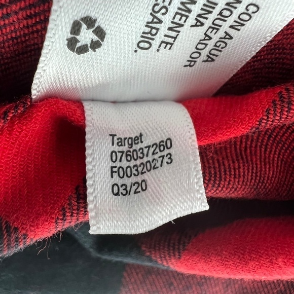 NWT Cat & Jack Red Black Buffalo Plaid Flannel Shirt Size L Husky Boy’s - Picture 8 of 8